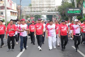 Pj. Gubernur Samsudin Bersama Gubernur Lampung Terpilih RMD Memeriahkan Soekarno Fun Run 