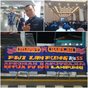 Ketua IWO Lampung Hadiri HUT & Diskusi Pubik PWI Lampung