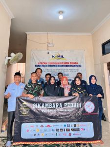 Bersama Dandim 0410, Sikambara Peduli Serahkan Bantuan di Sejumlah Titik 