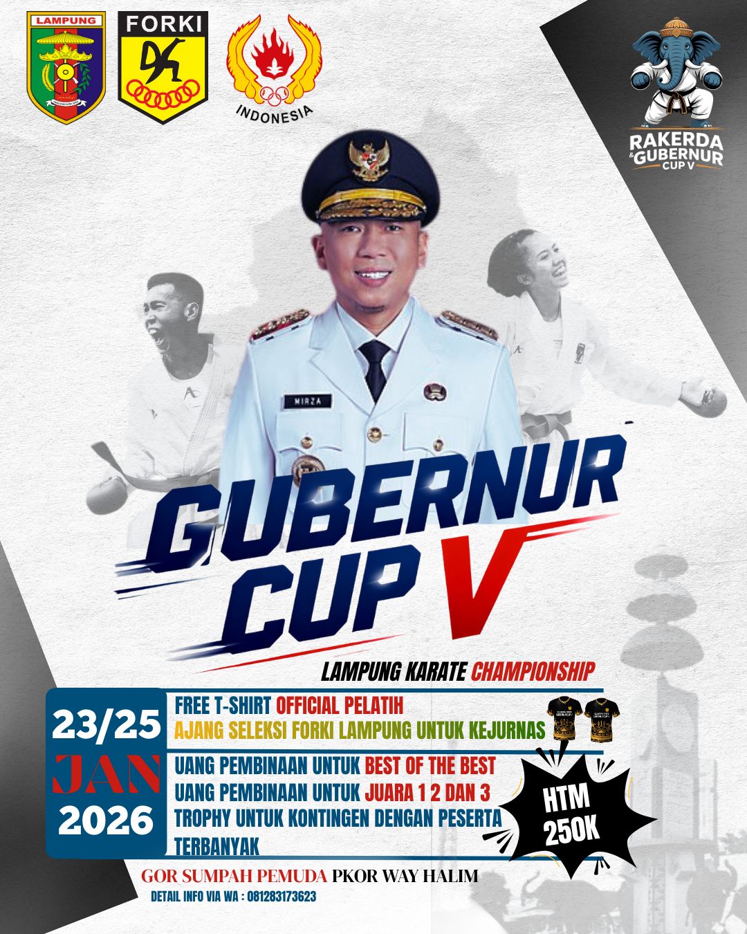 FORKI Lampung Gelar Gubernur Cup, Ajang Seleksi Kejurnas Karate