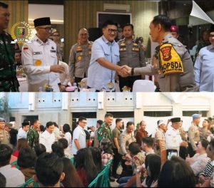 Ketua DPRD Provinsi Lampung Ahmad Giri Akbar bersama Gubernur Lampung Monitoring dan peninjauan langsung pelaksanaan Ibadah Misa Malam Natal