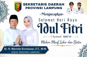 Sekdaprov Marindo Kurniawan Mengucapkan Selamat Hari Raya Idul Fitri 1 Syawal 1447 H