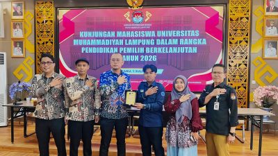 HMPS Ilmu Pemerintahan UM Lampung Belajar Partisipasi Pemilih di KPU Kota Bandar Lampung