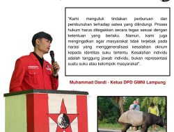 DPD GMNI Lampung: Tragedi Tapir di Mesuji Jangan Menjadi Pemicu Konflik Antar Suku