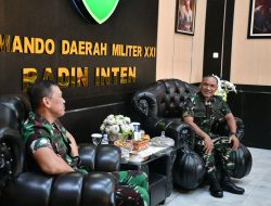 Danbrigif 4 Mar/BS Perkuat Kolaborasi Pertahanan Melalui Audiensi dengan Pangdam XXI/RI