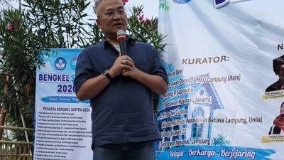 Bengkel Sastra Dibuka Kepala Balai Bahasa, Yozi Rizal: Lemah Peduli Pemprov Lampung