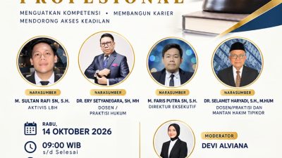Pendidikan dan Pelatihan Paralegal LABHI-SN dan Setyanegara Institute Digelar 24 Oktober