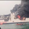 KMP Batumandi Terbakar Saat Hendak Sandar di Merak, Seluruh Penumpang Dievakuasi
